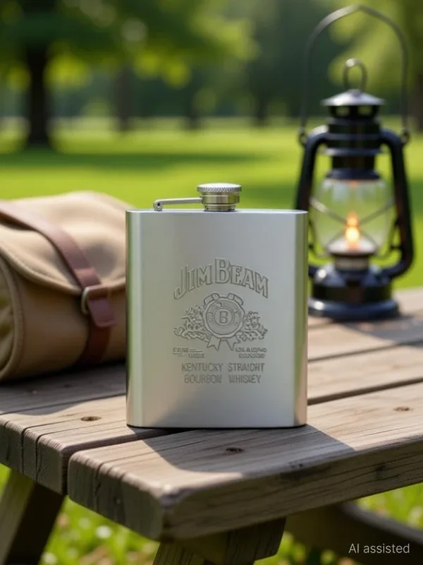 hip flask Jim Beam Stainless Steel Hip Flask(236 ml)