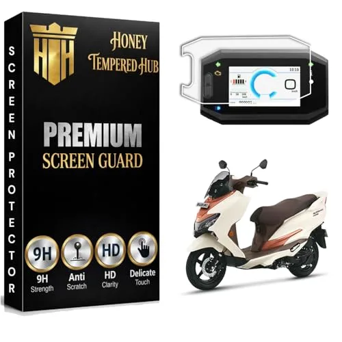 HONEY TEMPERED HUB SCREEN GUARD FOR NEW SUZUKI BURGMAN STREET 125 SCOOTER FACELIFT 2026 - RIDE CONNECT TFT EDITION PROTECTOR / HD Clarity / NEW Burgman street 125 2026 Display Spee