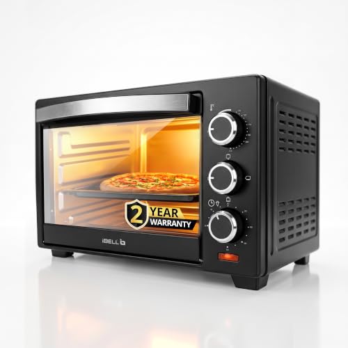 IBELL Oven For Home Bake Toaster Grill OTG, 19 Litre, 1500W, Adjustable Temperature & Timer, Auto Cut-off, 2 Year Warranty (Black)
