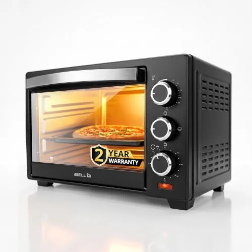 IBELL Oven For Home Bake Toaster Grill OTG, 19 Litre, 1500W, Adjustable Temperature & Timer, Auto Cut-off, 2 Year Warranty (Black)