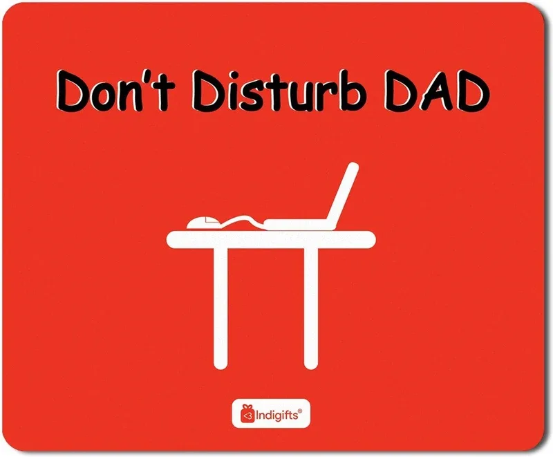 Indigifts Dad Gift, Mousepad, Fathers Gifts, Fathers Birthday Gift, Daddy Birthday, Gift for Papa, Mouse Pad_S-MPDRBBK01RTMP-DAD18264 Non Slip Base Mousepad(Red)