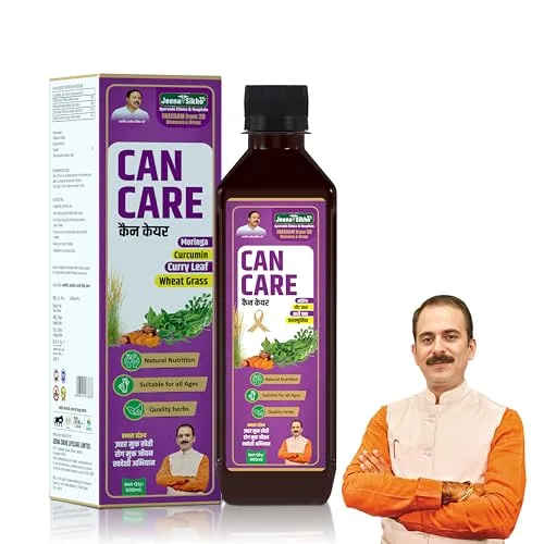 Jeena Sikho Can Care Juice | Ayurvedic Immunity Booster & Natural Detox Tonic | Herbal for Cellular Health & Vitality | Juice with Moringa, Wheatgrass & Curcumin, 500 ml, Pack of 1