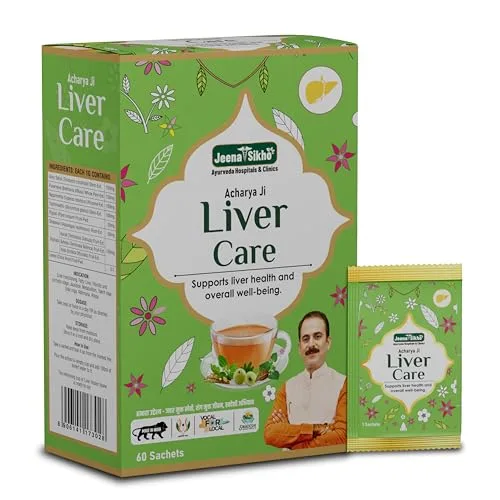 Jeena Sikho Liver Care Ayurvedic Tea | Natural Herbal Tea Liver Support | Liver Healer, 60 Sachets