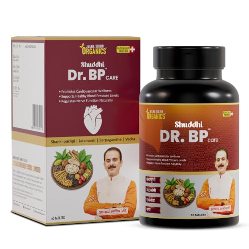Jeena Sikho Organics Shuddhi Dr. BP Care Tablets | Maintain Heart Health | Helps Control Blood Pressure | High BP Control Ayurvedic Remedy | Maintain Heart Health, BP & Wellbeing | Natural & Safe, 60 Tablets