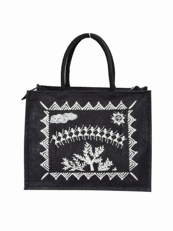 Jute Tree Men Blue Hand-held Bag