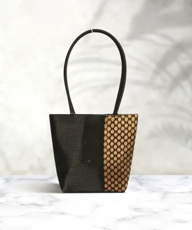Jute Tree Women Black Hand-held Bag