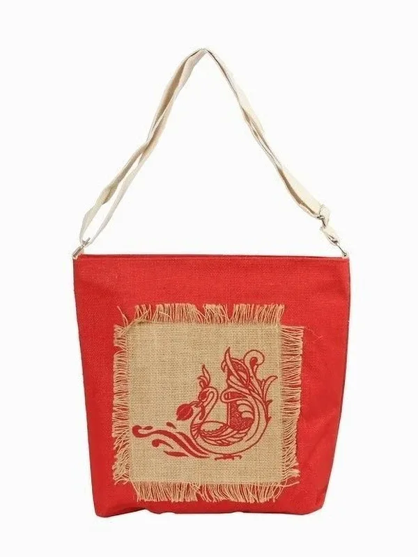 Jute Tree Women Red Tote