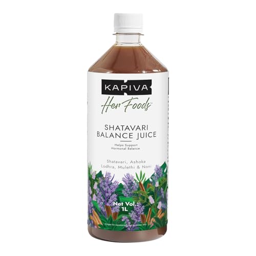 Kapiva Her Foods Shatavari Balance – 1L | Supports Hormonal Balance & Healthy Cycles | 100% Ayurvedic, Natural & Non-Hormonal Women’s Wellness Drink | Her Care Juice