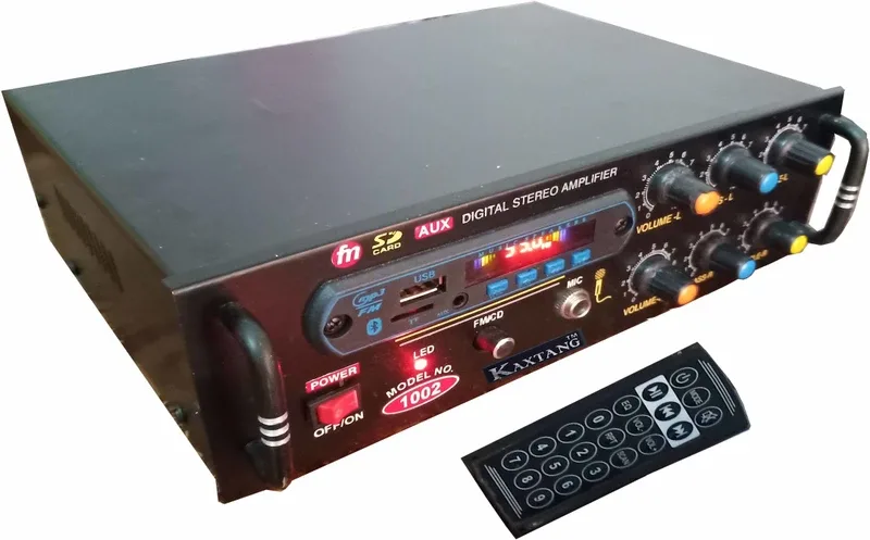 KAXTANG Bluetooth Full Black Digital Stereo Amplifier BT/ USB//SD Card /FM /AUX 5000 W AV Power Amplifier(Black)