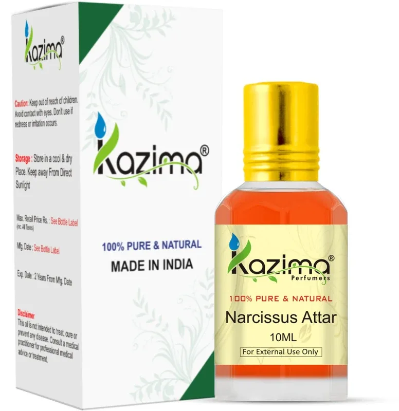 Kazima Narcissus Perfume For Unisex - Pure Natural (Non-Alcoholic) Floral Attar(Floral)