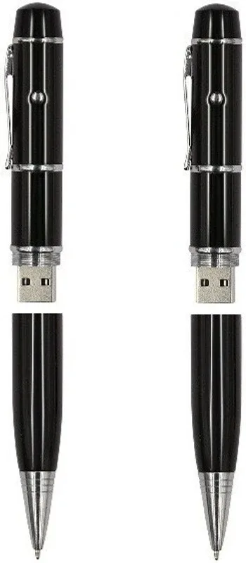 KBR PRODUCT 1 +1 BALL PEN COMBO WITH LASER LIGHT 16 Pen Drive Compatible with Laptop, Audio Player, Gaming Console, Desktop Computer, Television USB 2.0 Metal Case(Black)