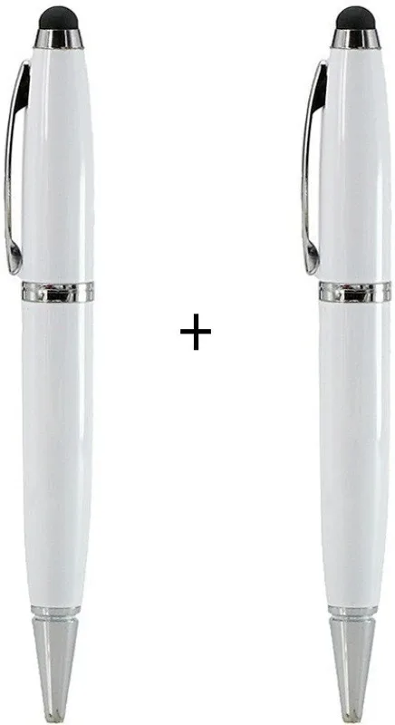 KBR PRODUCT 1+1 Stylus combo white 4 GB Pen Drive Compatible with Gaming Console, Desktop Computer, Audio Player, Television, Laptop USB 2.0 Metal Case(White)