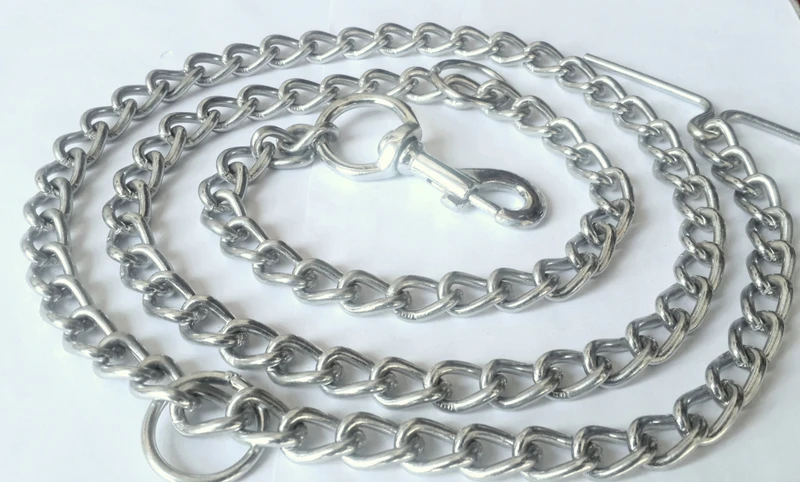 kristal Dog chock chain neck chain for small and medium Dog 24 inch 152 cm Dog Chain Leash(Silver)