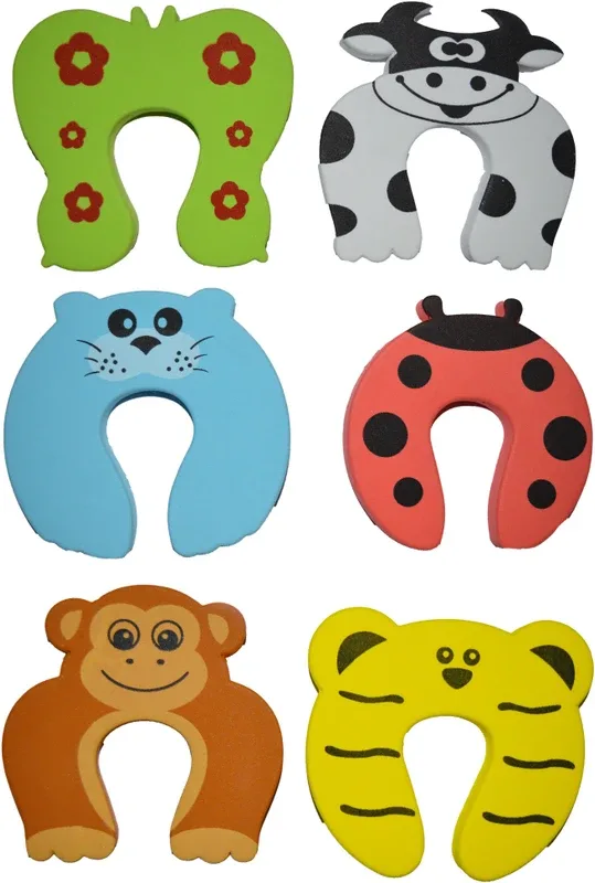 Kuhu Creations Animal Cartoon Style Baby Safety Door Stopper(Multicolor)