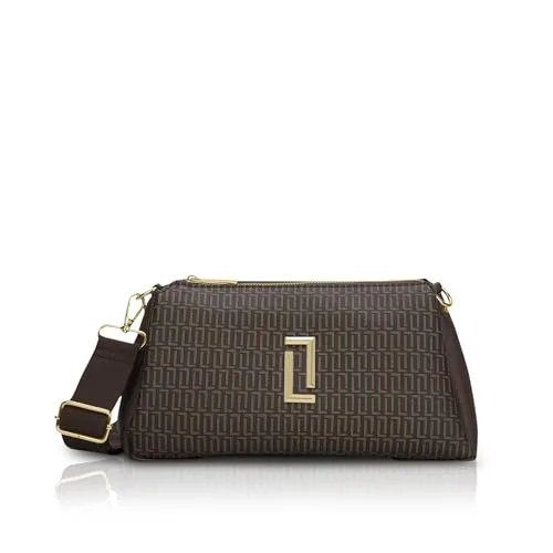Lavie Luxe Women's Monogram Tory26 3-Compartment Crossbody Sling Bag | Ladies Purse Handbag | Gift for Women