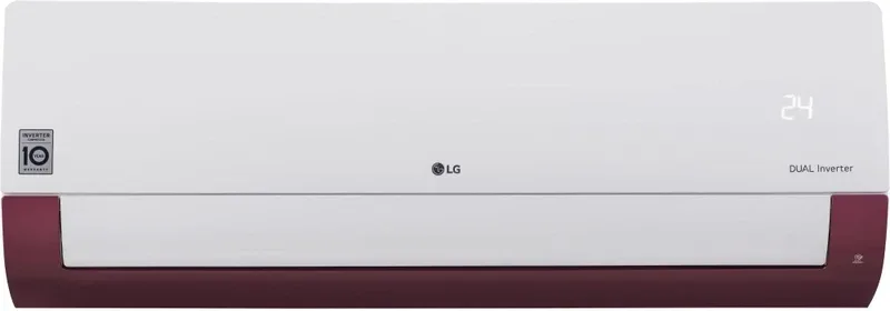 LG 2019 Model 1.5 Ton 3 Star Split Dual Inverter AC(KS-Q18WNXD, White, Maroon)