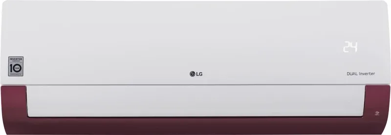 LG 2019 Model 1.5 Ton 5 Star Split Dual Inverter AC(KS-Q18WNZD, White, Maroon)