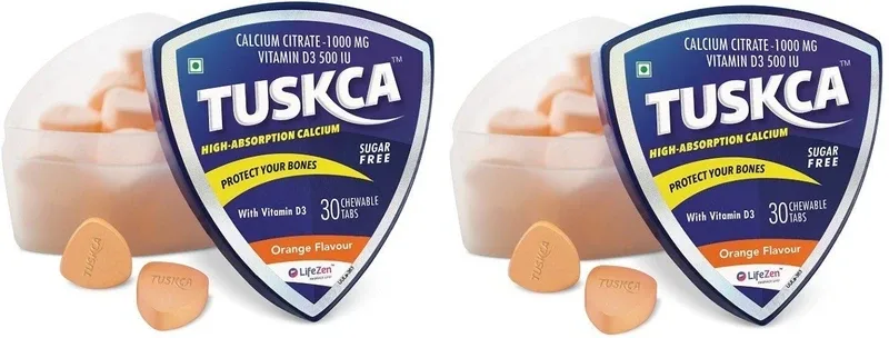 Lifezen Tuskca Suger free Orange flavor (60 Chewable Tablets)(2 x 1 No)