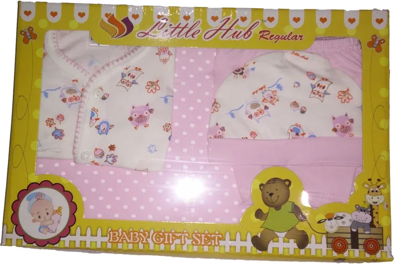 LITTLE HUB New Born Baby Gift Set - Pink(Pink)