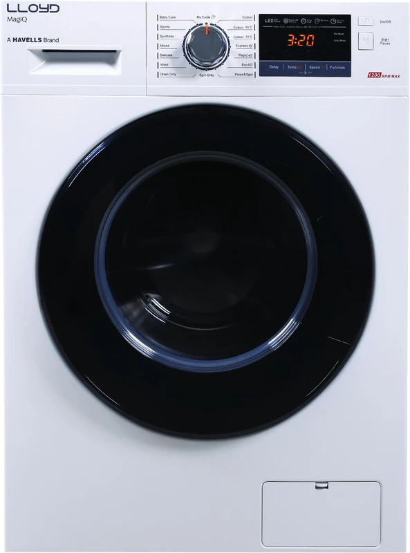 Lloyd by Havells 7 kg with 16 Wash Programs, 90� C Self Cleaning & high-Speed Spinning Fully Automatic Front Load Washing Machine with In-built Heater White(LWMF70WX3)