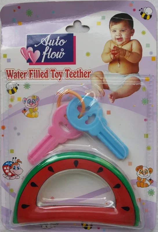 LOVE BABY Auto Flow Water Filled Toy Teether - Watermelon Teether(Multicolor)