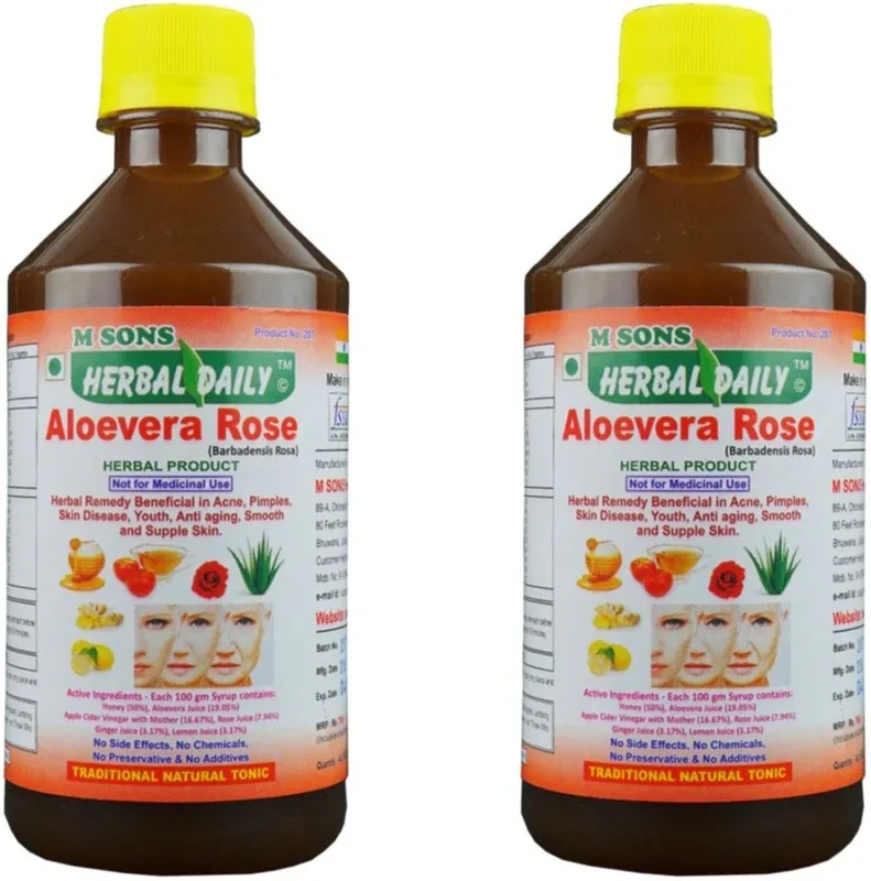 M SONS Herbal daily Aloevera Rose(400 ml)