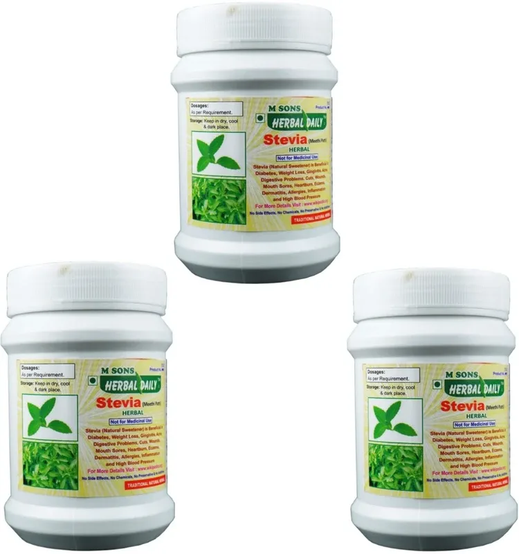 M SONS Herbal daily Stevia (Meethi Patti) Pack 1(3 x 50 g)
