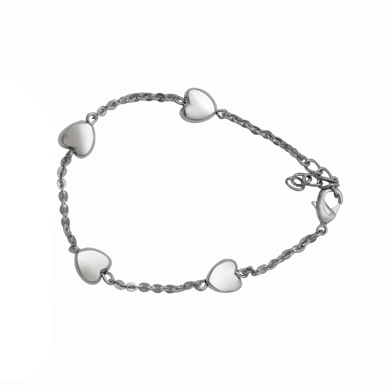 mahi Alloy Rhodium Charm Bracelet