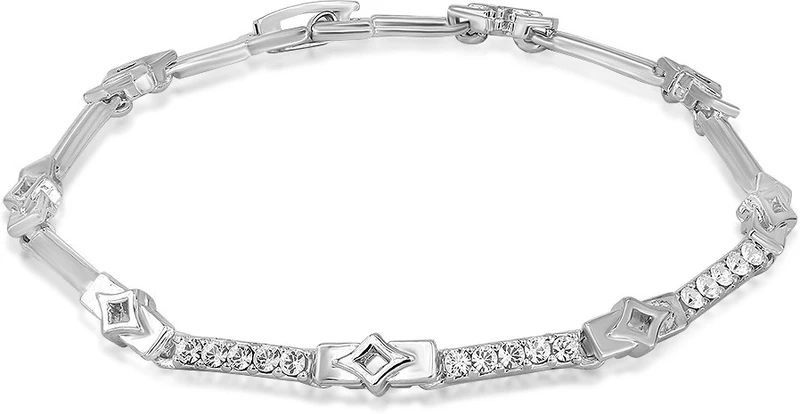 mahi Alloy Zircon Rhodium Bracelet