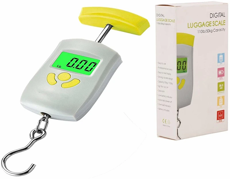 modren Travel Electronic Weight Portable LCD Digital Hanging Luggage Scale Weighing Scale(Grey)