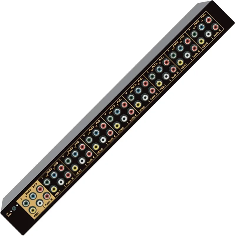 MX TV-out Cable 8 PORT COMPOSITE AUDIO Y Pb Pr VIDEO RCA / RGB SPLITTER DISTRIBUTOR(Black, For TV)