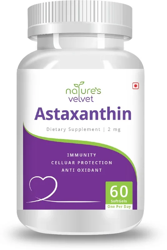 Natures Velvet Lifecare Astaxanthin 2 mg 60 softgels - Pack of 1(60 No)