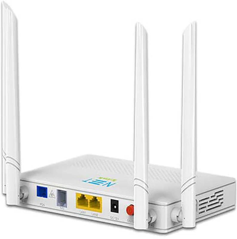 NETLINK HG323DAC Router 5 GHz, 2.4 GHz 1200 Mbps Wifi Speed Dual Band External Antenna Access Point Mode(White)