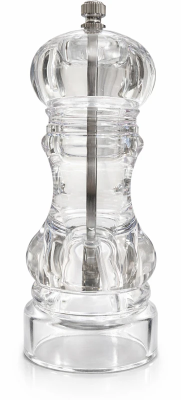 Nxt Gen Acrylic Salt & Pepper Grinder 15 cm Adjustable Manual Pepper Mill Spice Grinder Plastic Traditional Pepper Mill(Clear, Pack of 1)