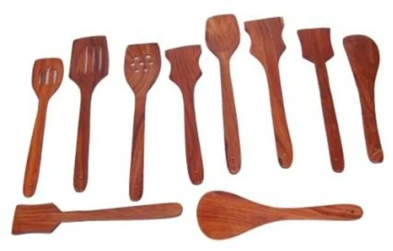 Onlineshoppee Wood Cutlery Set(Pack of 10)