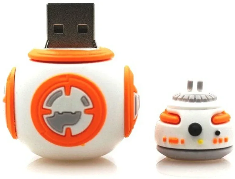PANKREETI Star Wars BB Robot 32 GB Pen Drive Compatible with Gaming Console, Desktop Computer, Television, Audio Player, Laptop USB 2.0 Rubber Case(Orange)