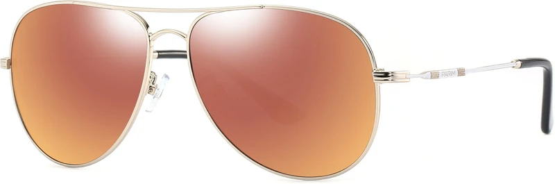 PARIM Aviator Sunglasses(For Women, Golden)