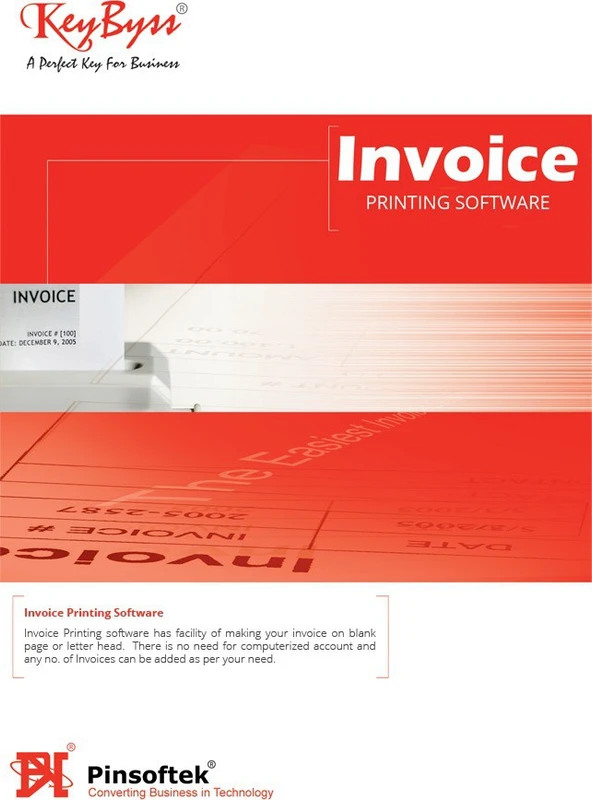 Pinsoftek Invoice Printing Software - 4 Users
