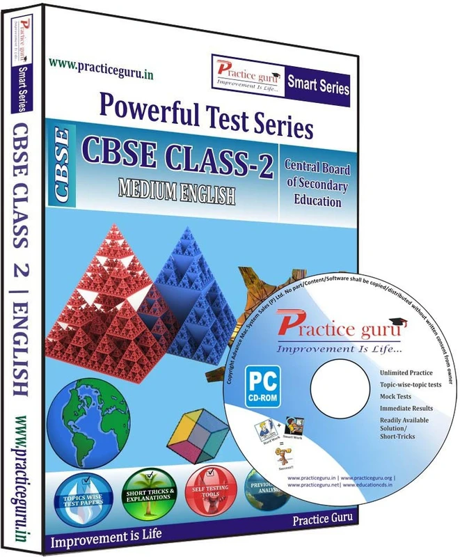 Practice guru Class 2 - Maths, EVS & English Combo