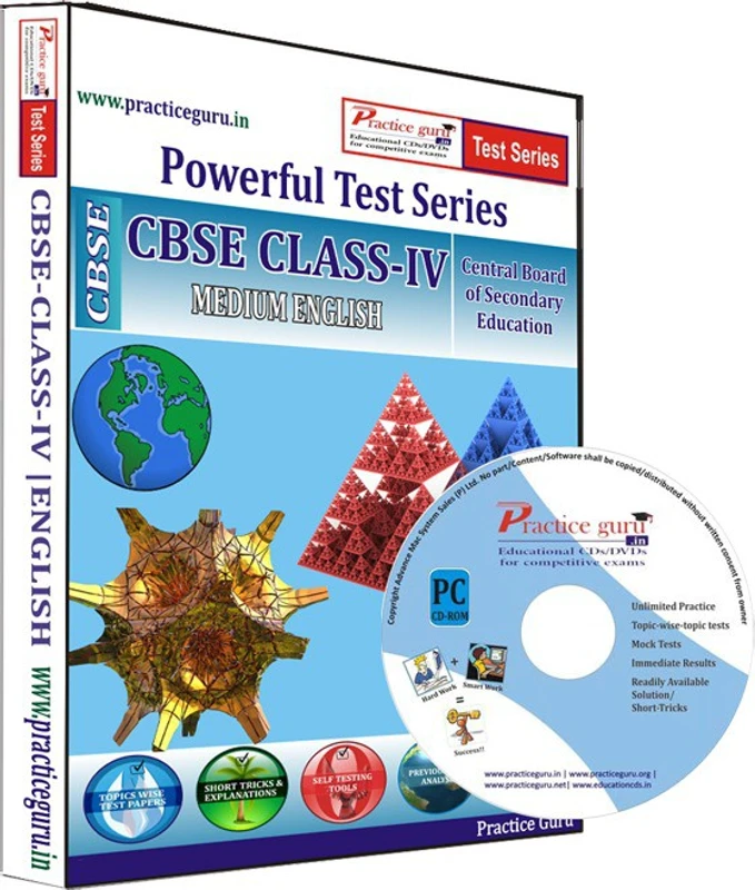 Practice guru Class 4 - Maths, EVS & English Combo Test Series(CD)