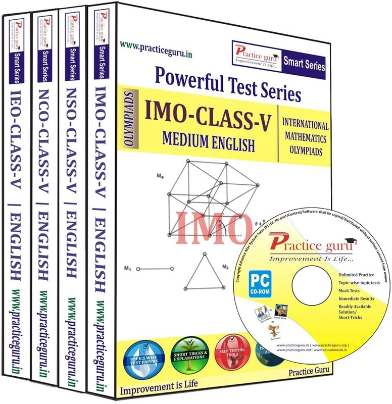Practice guru Class 5 - Combo Pack (IMO / NSO / IEO / NCO)