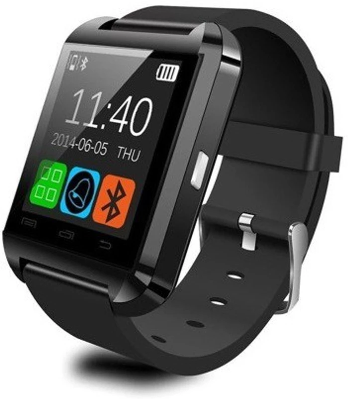 Pro Guard U8 Smartwatch(Black Strap, Regular)