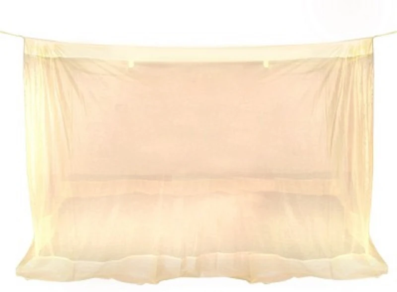 Purabi Double Bed Nylon Washable Adults Mosquito Net(Cream, Bed Box)