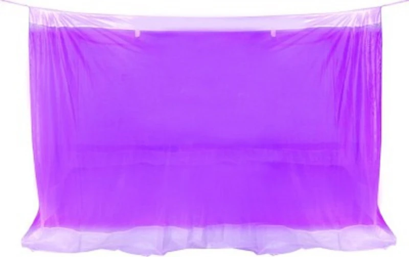 Purabi Double Bed Nylon Washable Adults Mosquito Net(Purple, Bed Box)
