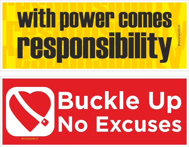 ROVER Sticker & Decal for Car(Yellow, Red)