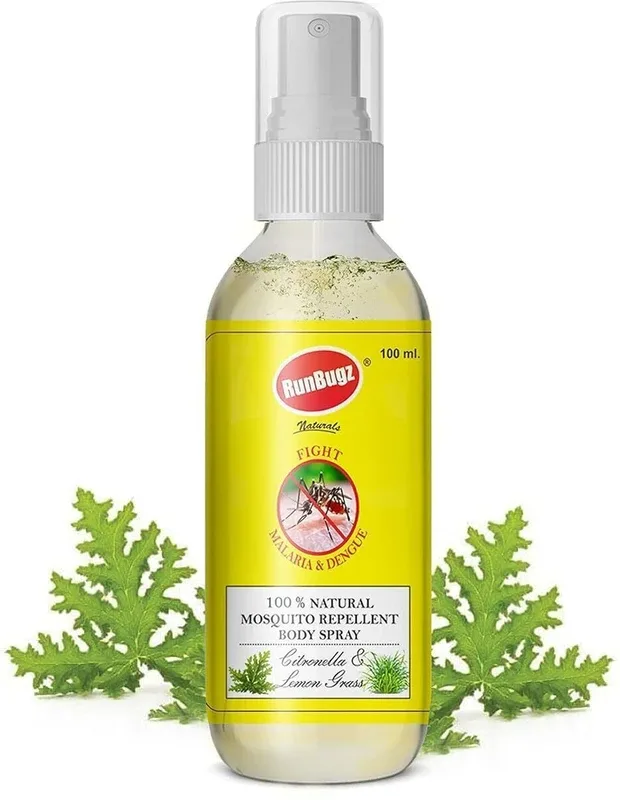 RunBugz Anti-Mosquito Spray – 100ml, Natural & Herbal(100 ml)