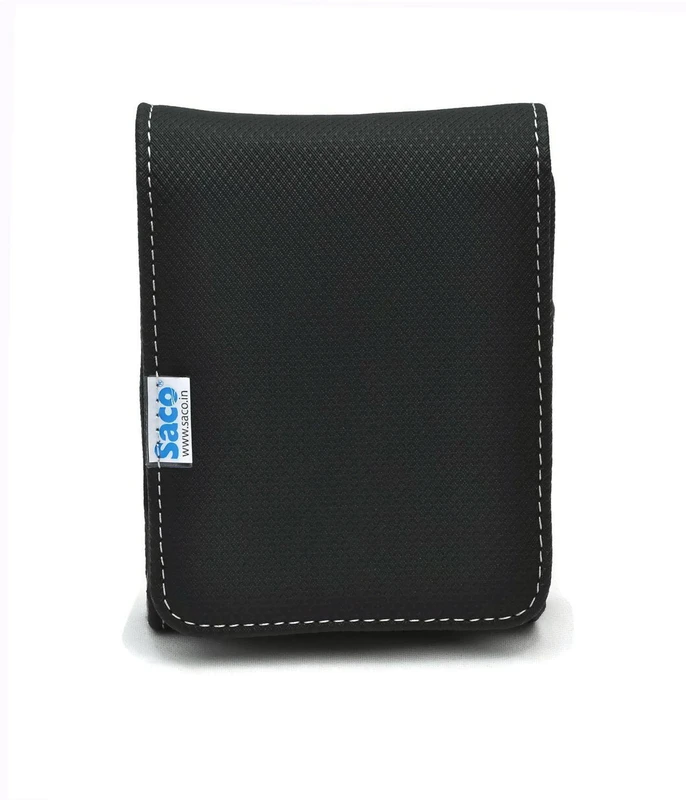 Saco Flip Cover for SiliconPowerDiamondD20(CasingCaseCoverEnclosureBagSleevewallet)(Black,ArtificialLeather)(Black, Artificial Leather, Pack of: 1)