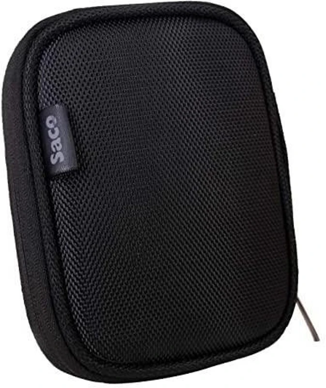 Saco Pouch for DellPortableBackupHardDrive2TB(CasingCaseCoverEnclosureBagSleevewallet)(Black,ArtificialLeather)(Black, Artificial Leather, Pack of: 1)