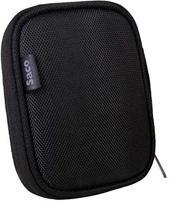 Saco Pouch for Transcend StoreJet 25A3 2.5 inch 1 TB External Hard Disk(Black, Artificial Leather, Pack of: 1)