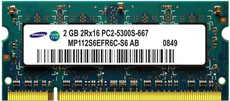 Samsung Genuine DDR2 2 GB (Single Channel) Laptop (Samsung DDR2 2GB LAPTOP RAM)(Green)